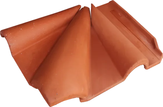 Clay roof corner piece