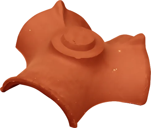 Three-way clay ridge piece