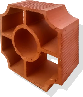 Large clay ventilation breeze block