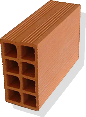 Hollow clay brick, 30 by 20 by 11 cm