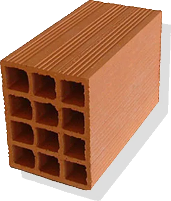 Hollow clay brick, 30 by 20 by 15 cm